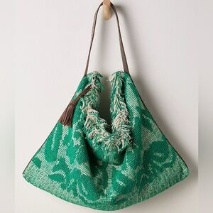 $138! Sold Out! Free People Miramar Carryall Bag in Jelly Bean Tote Bag NEW